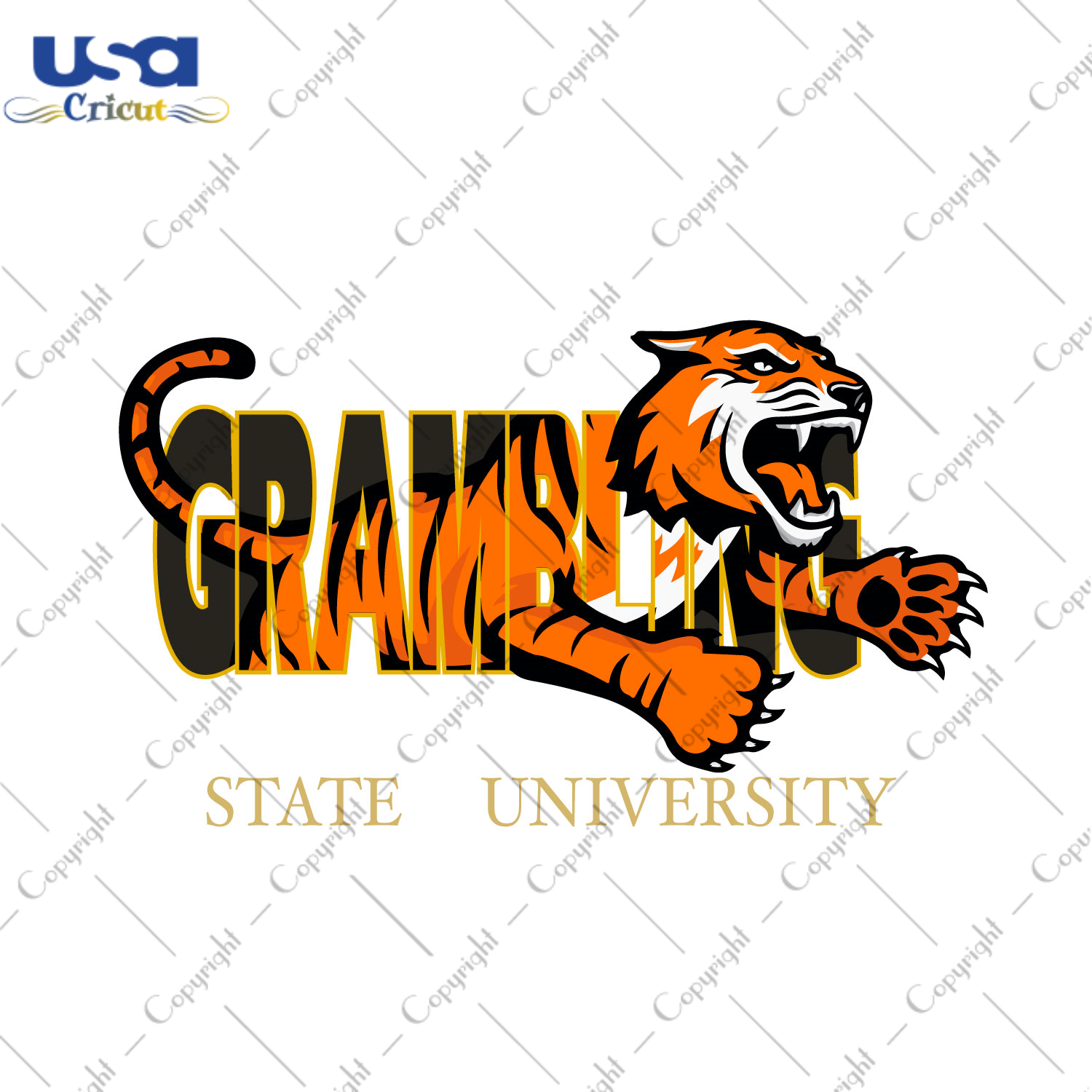 Ncaa Grambling State University Tiger Logo Shirt Diy Crafts Svg Files For Cricut, Silhouette Sublimation Files - USA Cricut