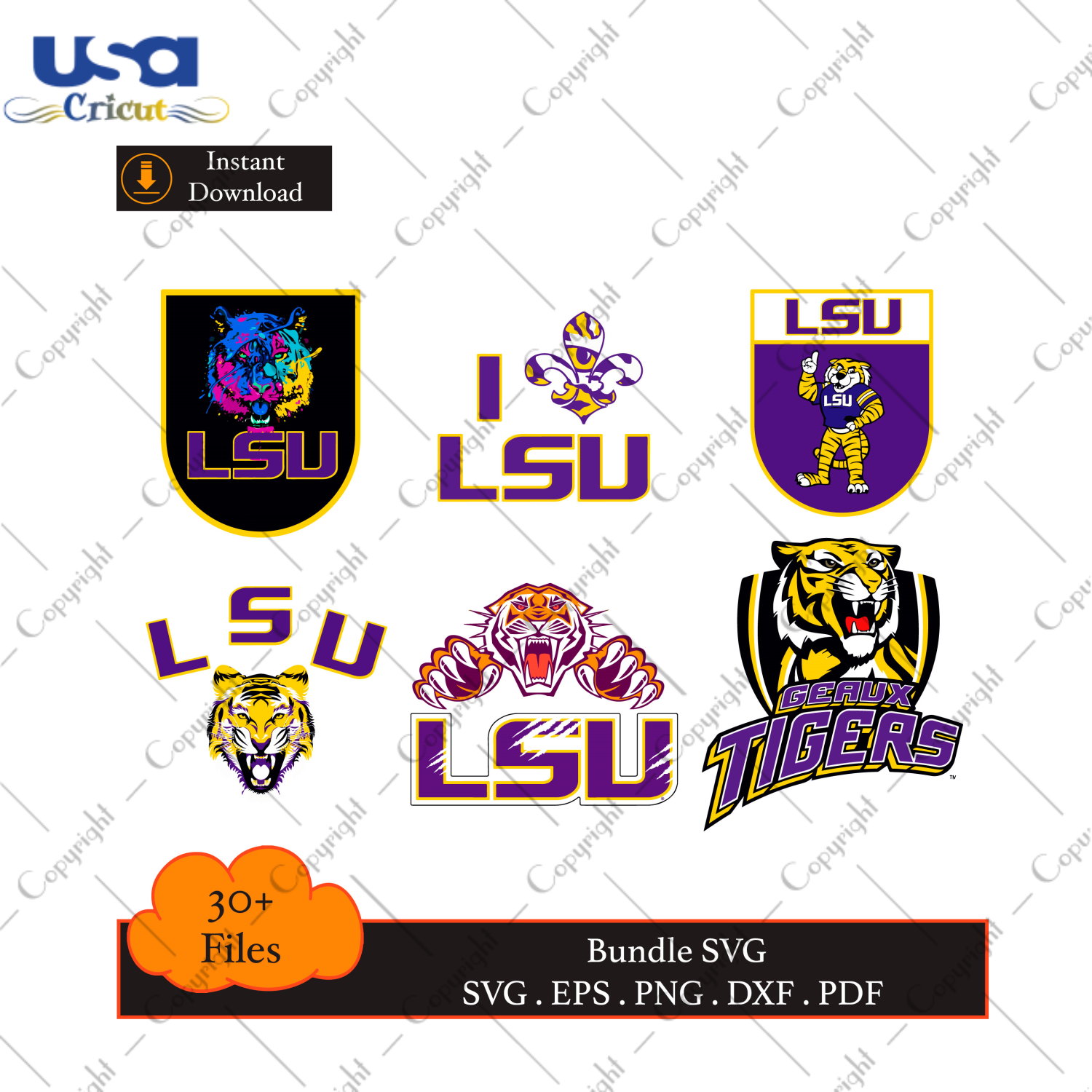 LSU Tigers Football Bundle Gift Diy Crafts Svg Files For Cricut, Silhouette Sublimation Files - USA Cricut