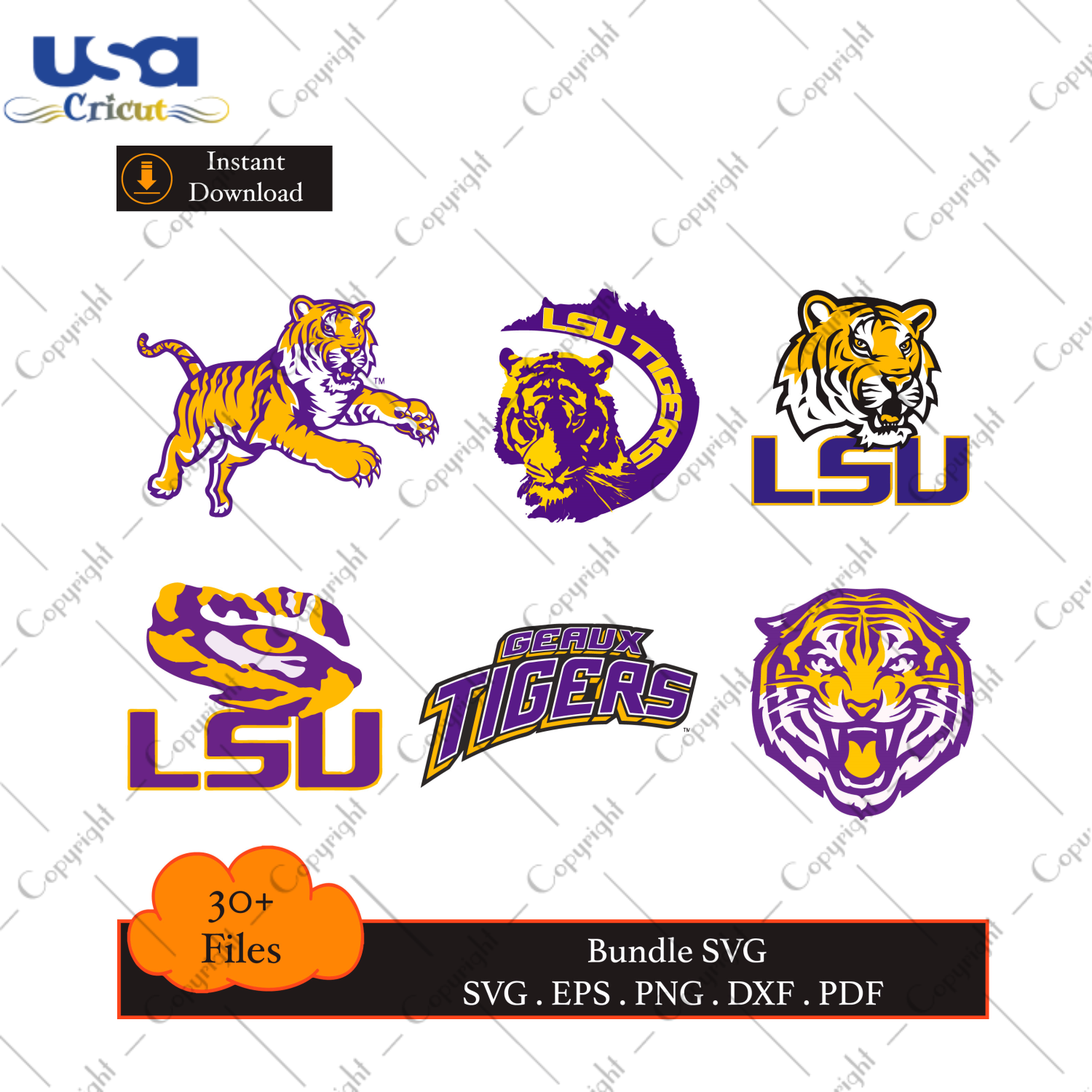 LSU Tigers Bundle Football Logo Gift Diy Crafts Svg Files For Cricut, Silhouette Sublimation Files - USA Cricut