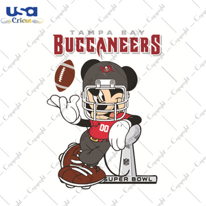 Mickey Tampa Bay Buccaneers Sport Gift Diy Crafts Svg Files For Cricut, Silhouette Sublimation Files