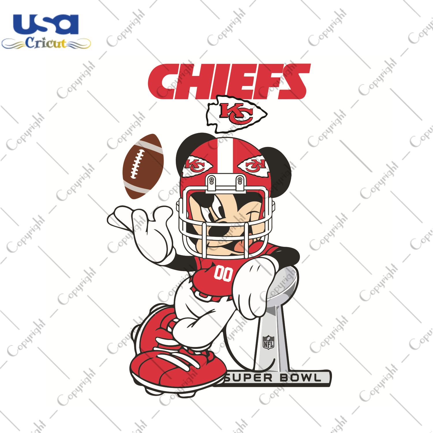 Mickey Kansas City Chiefs Sport Gift Diy Crafts Svg Files For Cricut, Silhouette Sublimation Files