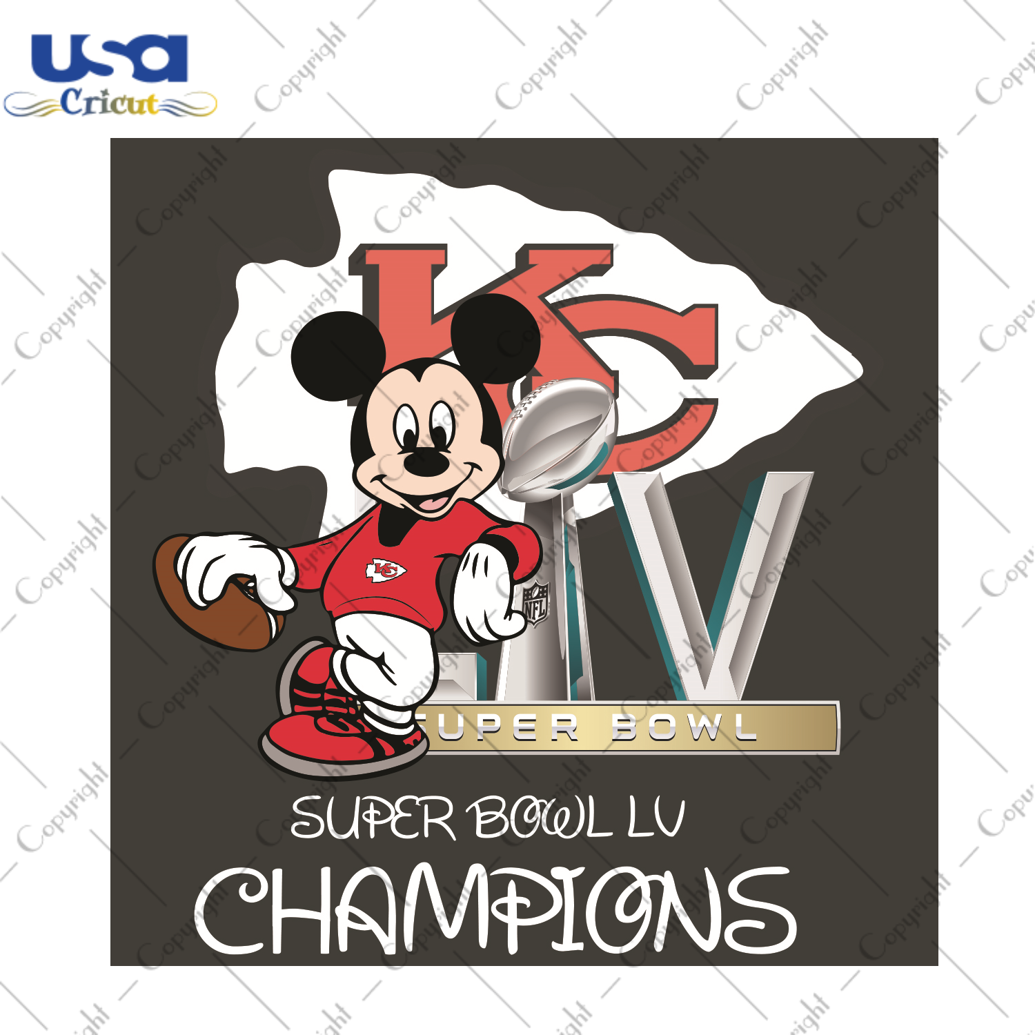 Mickey Super Bowl Champions Kansas City Chiefs Sport Gift Diy Crafts Svg Files For Cricut, Silhouette Sublimation Files