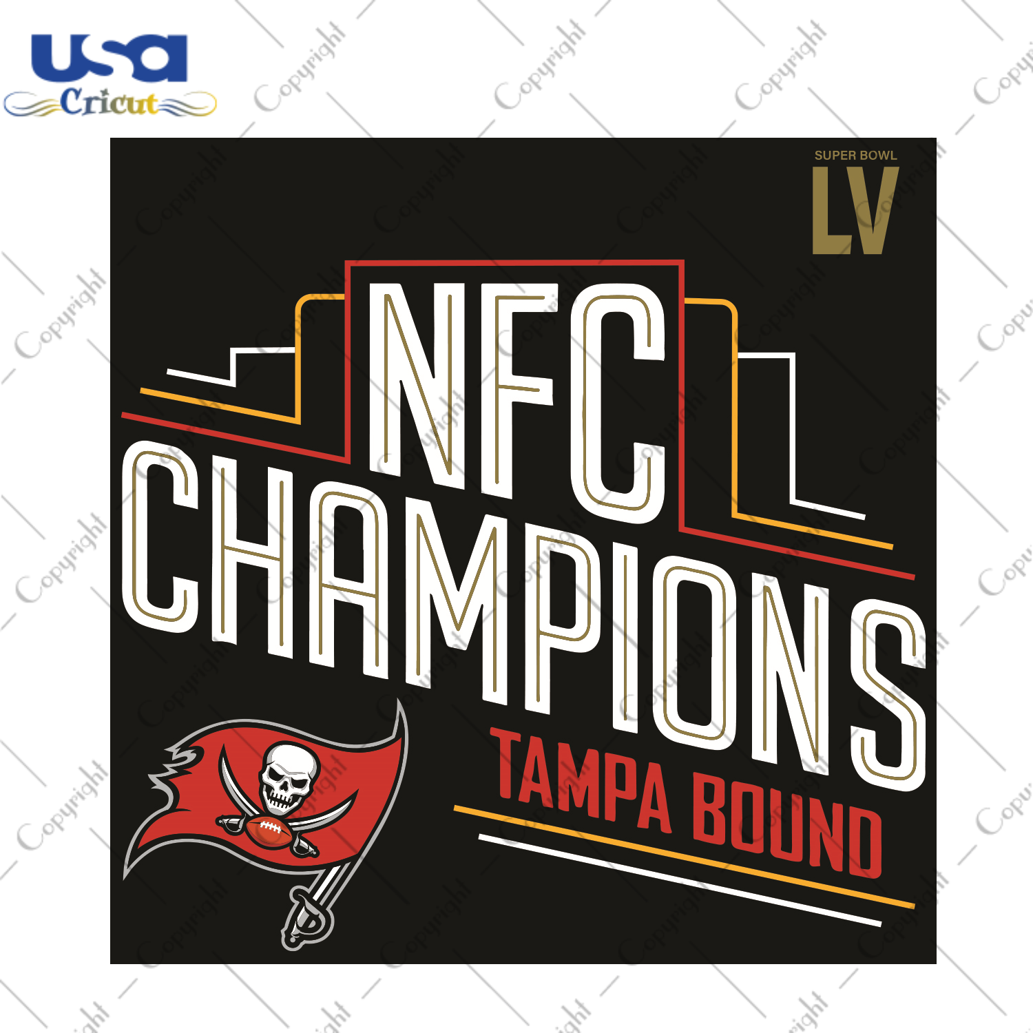 NFC Champions Tampa Bound Sport Gift Diy Crafts Svg Files For Cricut, Silhouette Sublimation Files