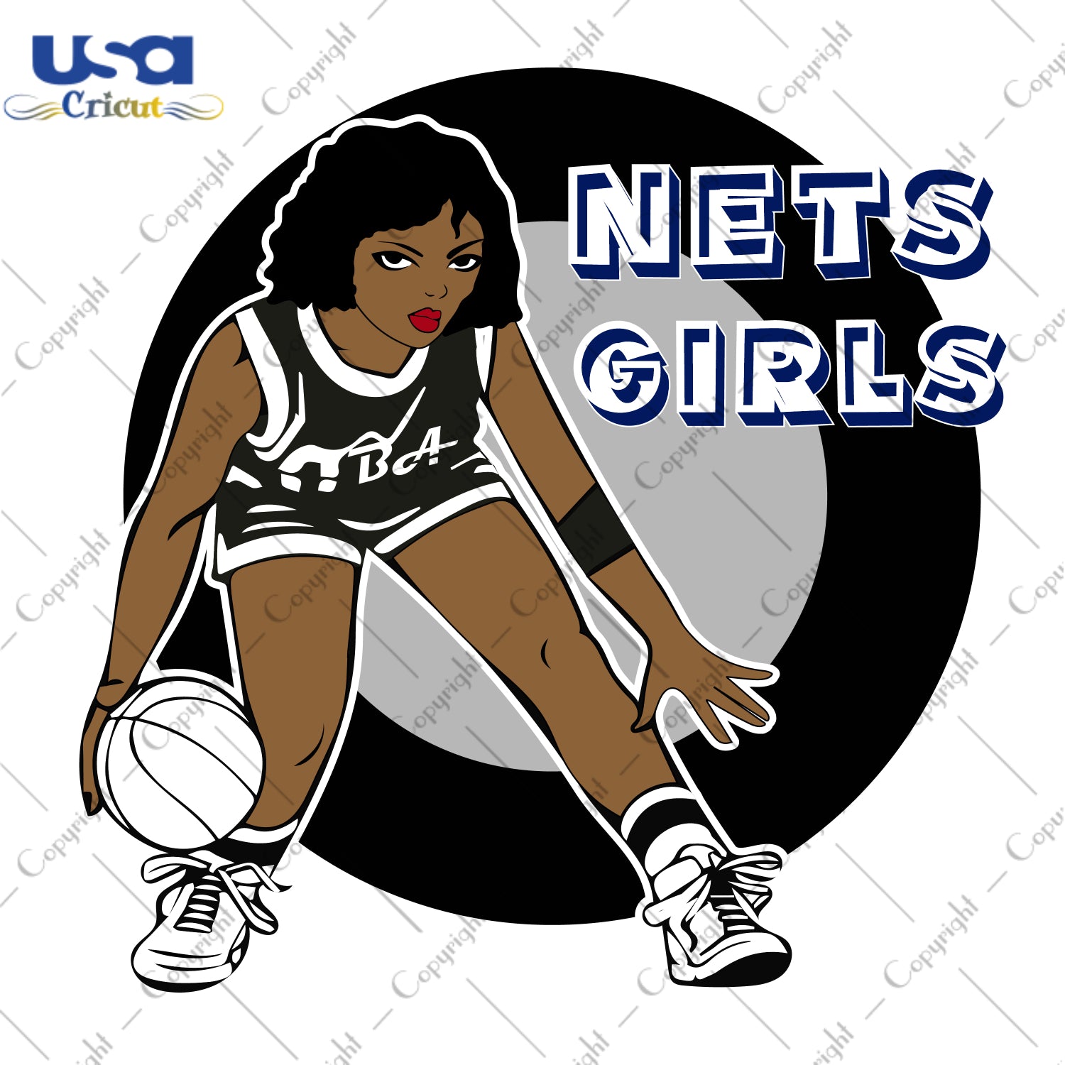 Nets Girls Brooklyn Nets NBA Sport Gifts, NBA Shirt Svg File Diy Crafts Svg Files For Cricut, Silhouette Sublimation Files - USA Cricut