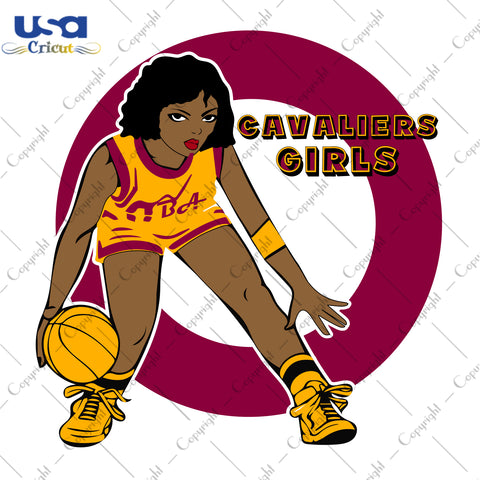 Cavaliers Girls Cleveland Cavaliers NBA Sport Gifts, NBA Shirt Svg File Diy Crafts Svg Files For Cricut, Silhouette Sublimation Files - USA Cricut