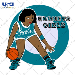 Hornets Girls Charlotte Hornets NBA Sport Gifts, NBA Shirt Svg File Diy Crafts Svg Files For Cricut, Silhouette Sublimation Files - USA Cricut