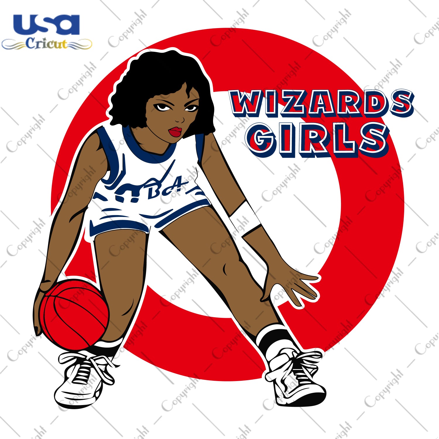 Wizards Girls Washington Wizards NBA Sport Gifts, NBA Shirt Svg File Diy Crafts Svg Files For Cricut, Silhouette Sublimation Files - USA Cricut