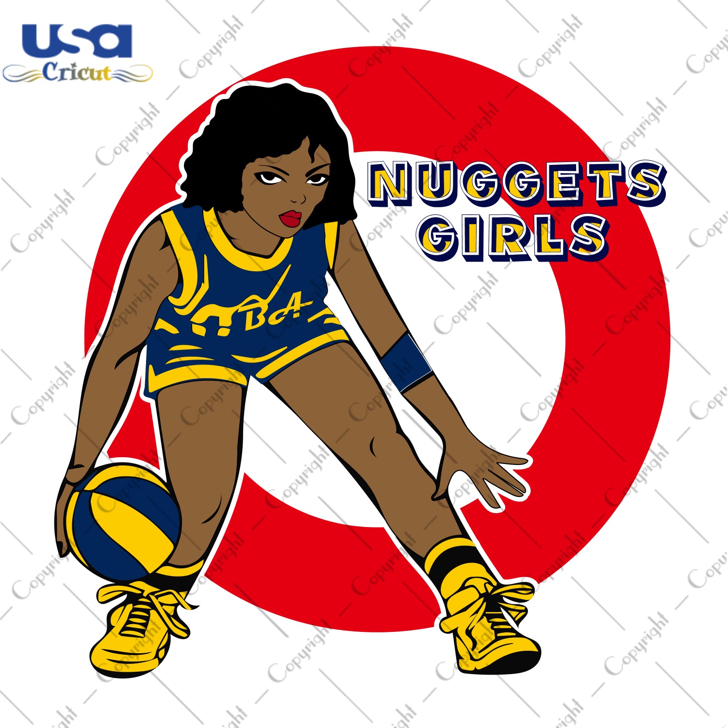 Nuggets Girls Denver Nuggets NBA Sport Gifts, NBA Shirt Svg File Diy Crafts Svg Files For Cricut, Silhouette Sublimation Files - USA Cricut