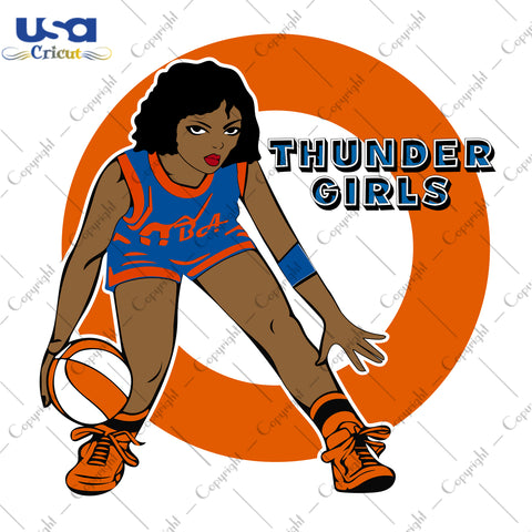 Thunder Girls Oklahoma City Thunder NBA Sport Gifts, NBA Shirt Svg File Diy Crafts Svg Files For Cricut, Silhouette Sublimation Files - USA Cricut