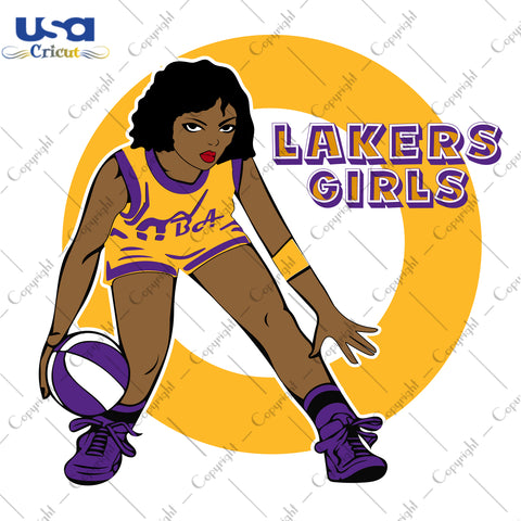 Lakers Girls Los Angeles Lakers NBA Sport Gifts, NBA Shirt Svg File Diy Crafts Svg Files For Cricut, Silhouette Sublimation Files - USA Cricut