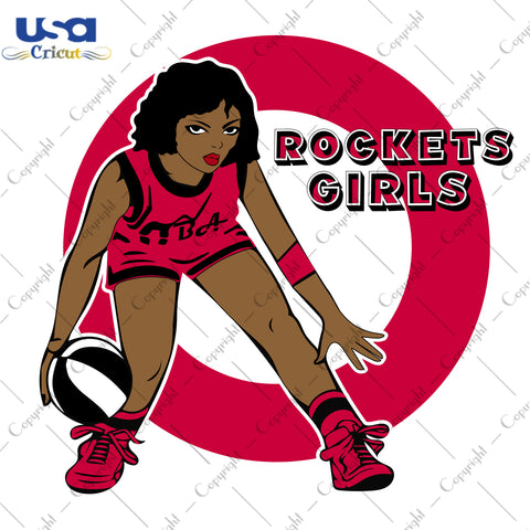 Rockets Girls Houston Rockets NBA Sport Gifts, NBA Shirt Svg File Diy Crafts Svg Files For Cricut, Silhouette Sublimation Files - USA Cricut