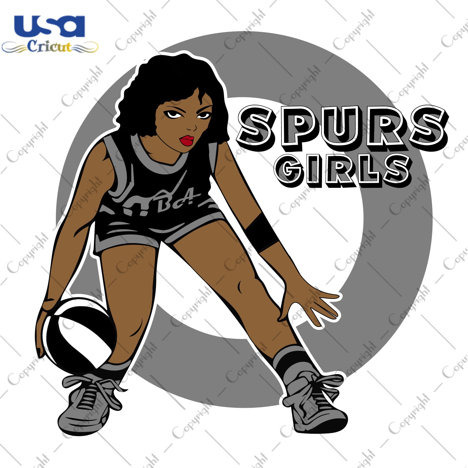 Spurs Girls San Antonio Spurs NBA Sport Gifts, NBA Shirt Svg File Diy Crafts Svg Files For Cricut, Silhouette Sublimation Files - USA Cricut