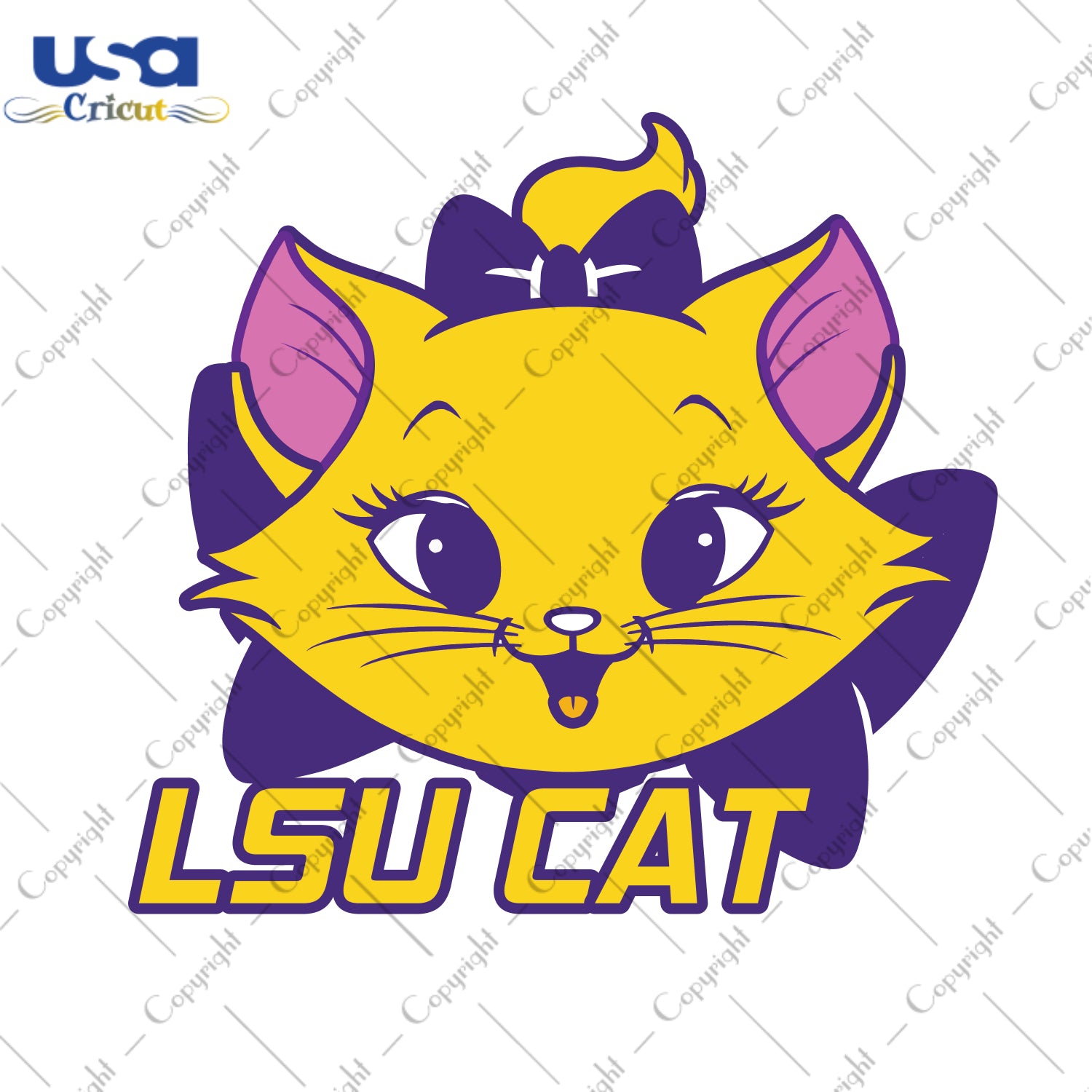 LSU Cat LSU Tigers LSU Logo Sport Gifts, LSU Shirt Svg File Diy Crafts Svg Files For Cricut, Silhouette Sublimation Files - USA Cricut