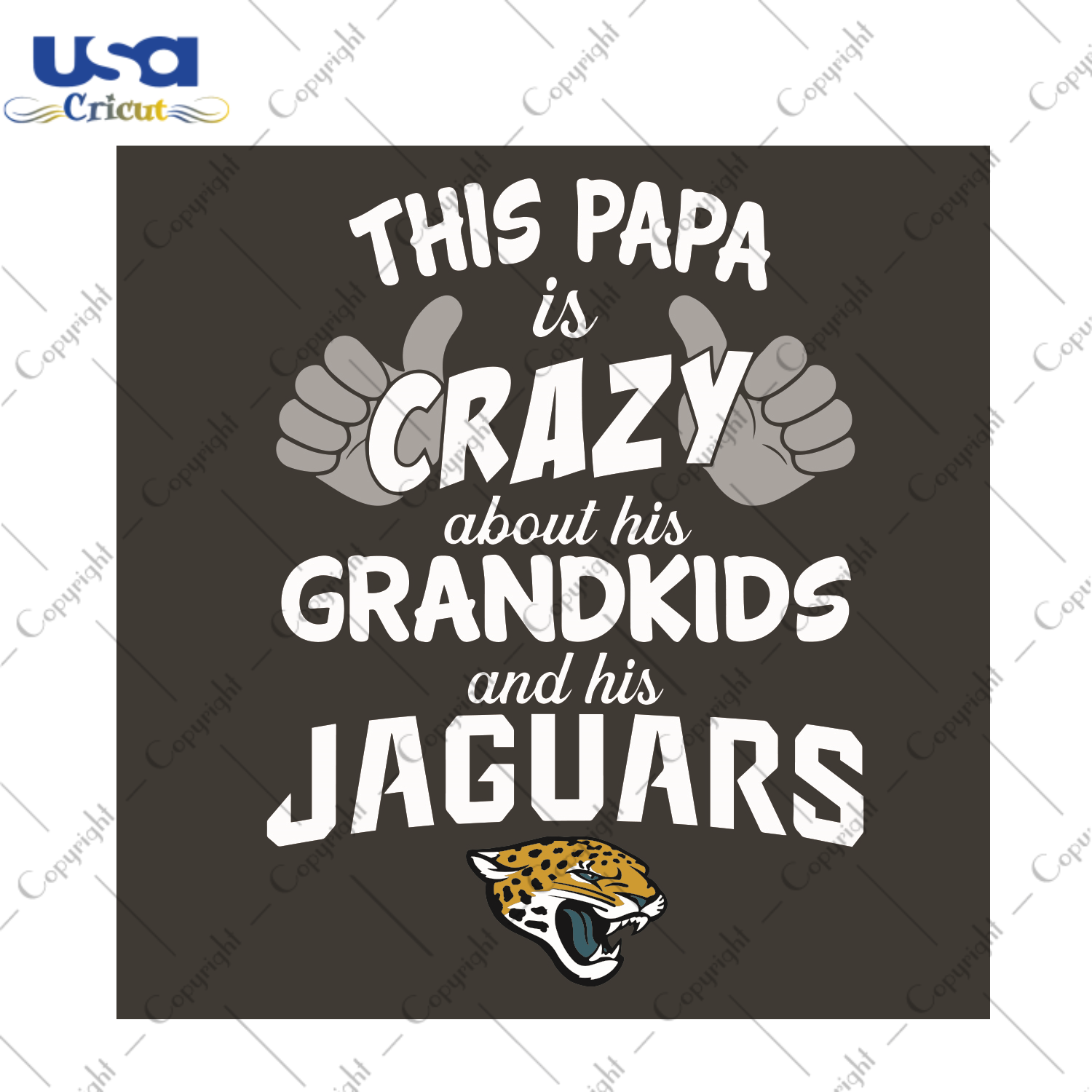 This Papa Is Crazy About His Grandkids And His Jaguars Sport Gift Diy Crafts Svg Files For Cricut, Silhouette Sublimation Files