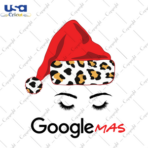 Google Christmas, Woman Beautiful Closed Eyes Diy Crafts Svg Files For Cricut, Silhouette Sublimation Files