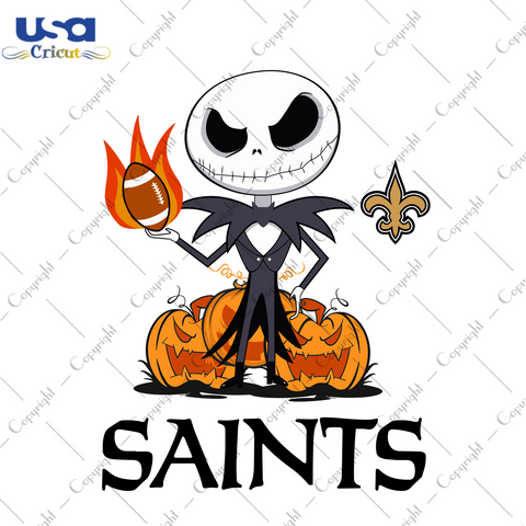 Saints NFL, Halloween Svg, Halloween Svg, Happy Halloween, Halloween Gift, Halloween Shirt, Halloween Icon, Halloween Vector, Saints Svg, Saints Basketball Team, Nightmare Svg, Nightmare Man,