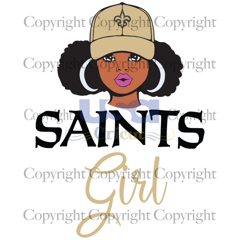 Saints Svg, Black Girl Svg, Black Woman, New Orleans Saints Girl, Diy Crafts SVG Files For Cricut Instant Download File - USA Cricut