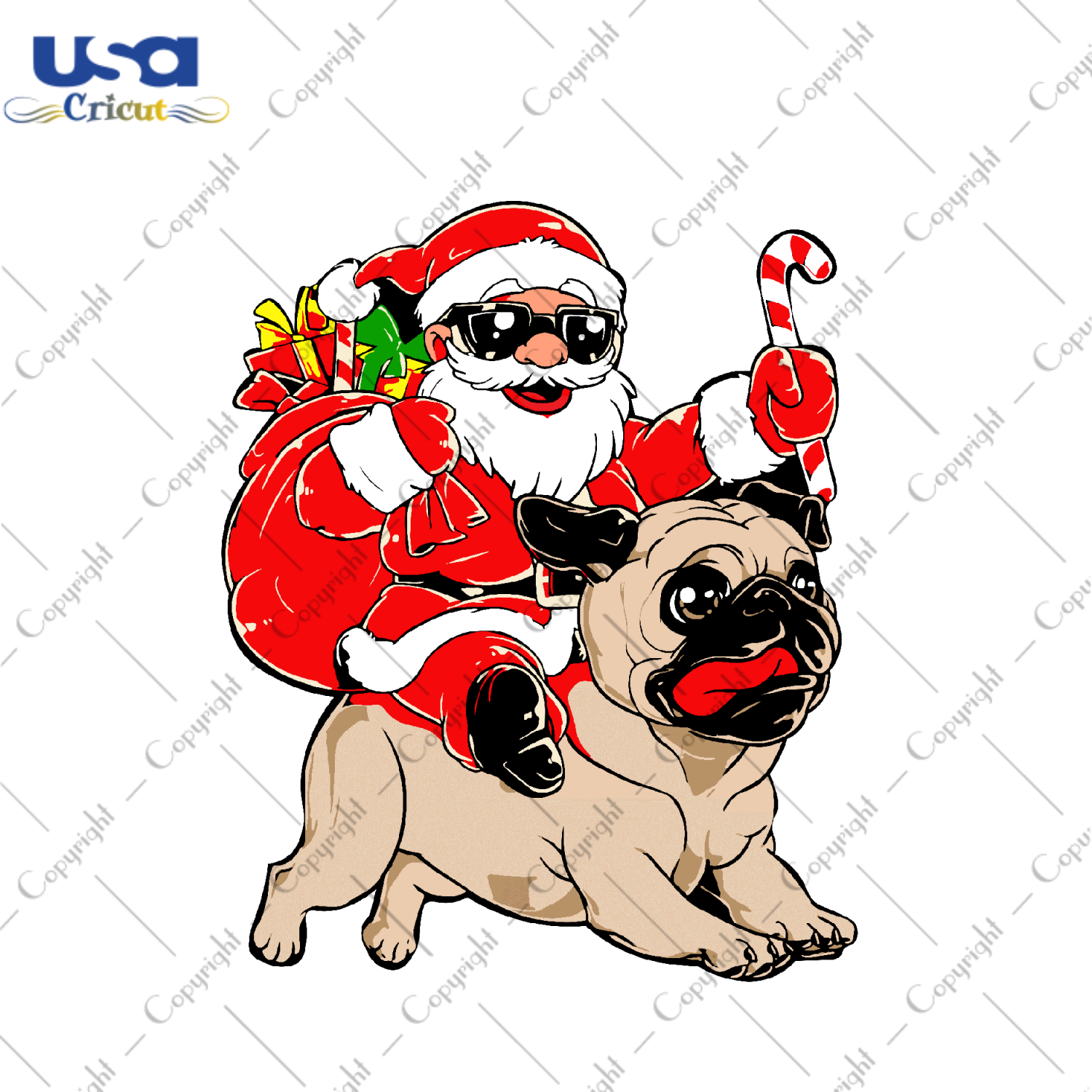 Santa Claus And Dog, Christmas Svg, Christmas Gifts, Christmas Dog Svg, Santa Riding Dog Vector, Merry Christmas, Christmas Holiday, Christmas Shirt, Santa Claus Lover Svg, Christmas Santa Sv