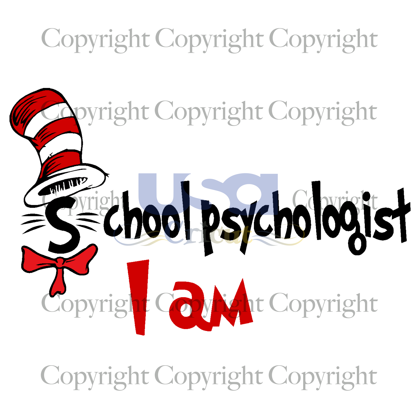 School Psychologist, Dr. Seuss Svg, Reading Festival, SVG Cricut & Silhouette Sublimation files Instant Download Version - USA Cricut