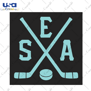 Seattle Hockey Sticks And Puck Washington Game Day Sports Trending Gift Diy Crafts Svg Files For Cricut, Silhouette Sublimation Files