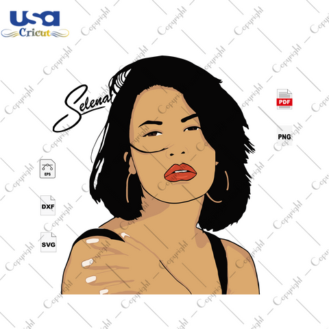 Selena Quintanilla art Black Girl Gift Diy Crafts Svg Files For Cricut, Silhouette Sublimation Files