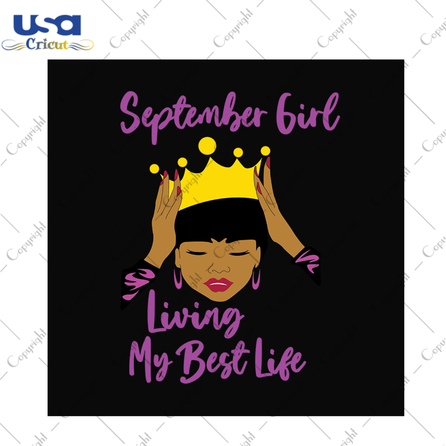 September girl living my best life svg, birthday svg, birthday girl svg, september girl svg, september birthday svg, born in september, best life svg, girl life svg, birthday queen svg, black