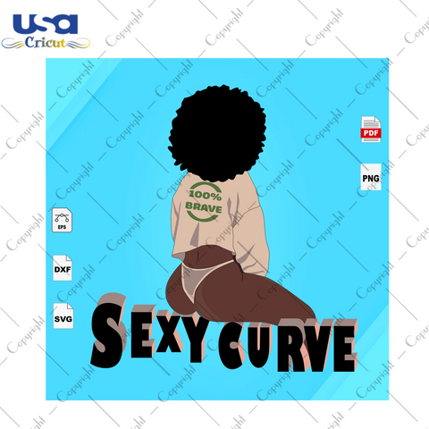 Sexy Curve Black Girl Gift Diy Crafts Svg Files For Cricut, Silhouette Sublimation Files