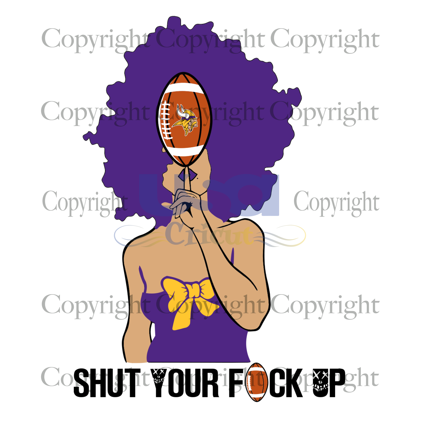 Shut Your Fuk Up, Sport Svg, Funny Nfl Minnesota Vikings Saying, Minnesota Vikings, Black Girl Svg, Diy Crafts SVG Files For Cricut Instant Download File - USA Cricut