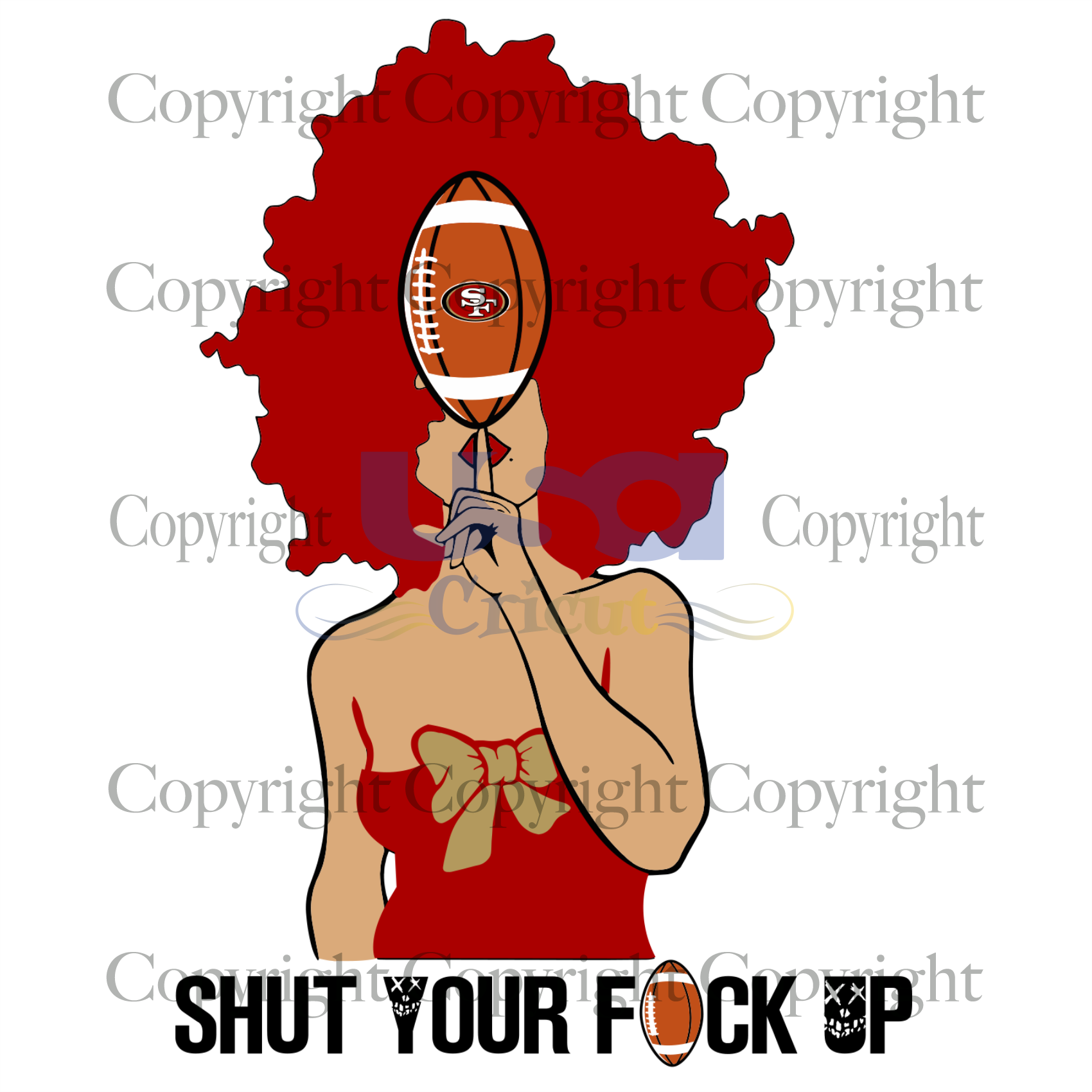 Shut Your Fuk Up, Sport Svg, Funny Nfl San Francisco 49ers Saying, San Francisco 49ers, Black Girl Svg, Diy Crafts SVG Files For Cricut Instant Download File - USA Cricut