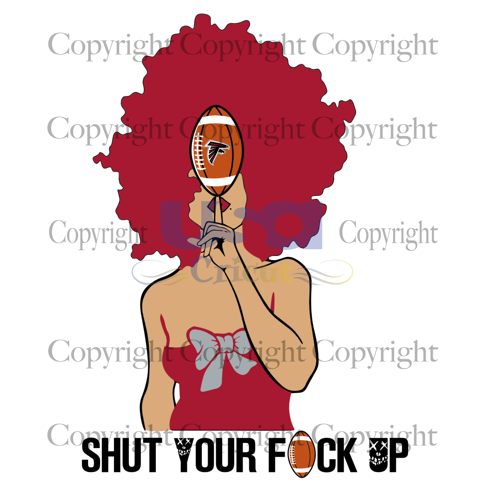 Shut Your Fuk Up, Sport Svg, Atlanta Falcons Svg, Black Girl Svg, Diy Crafts SVG Files For Cricut Instant Download File - USA Cricut