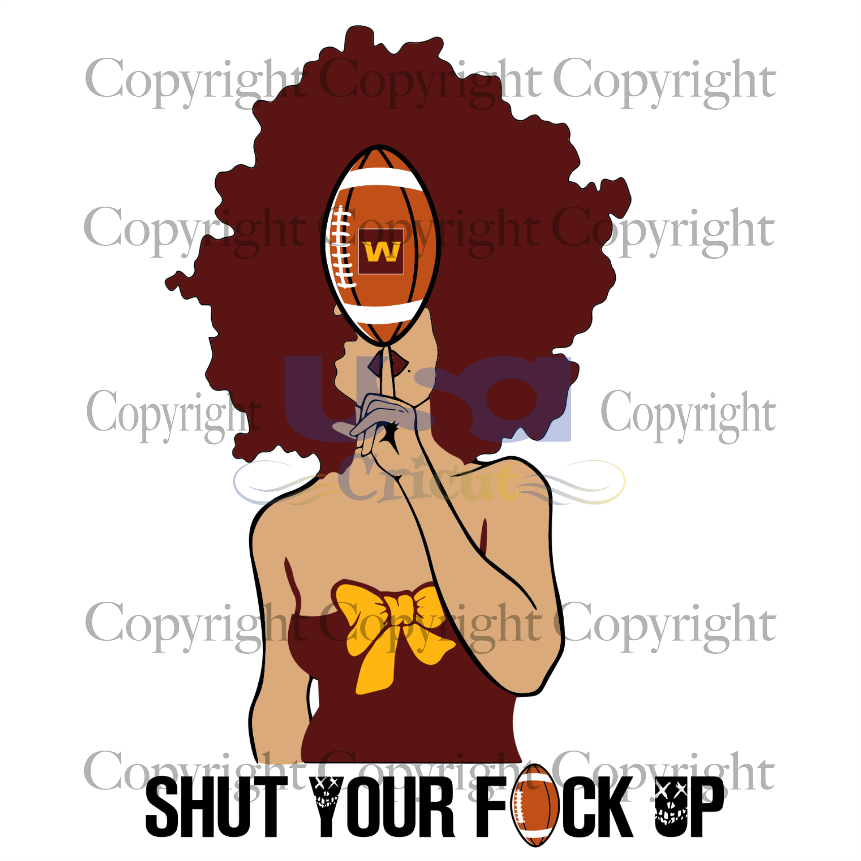 Shut Your Fuk Up, Sport Svg, Funny Nfl Washington Saying, Black Girl Svg, Diy Crafts SVG Files For Cricut Instant Download File - USA Cricut