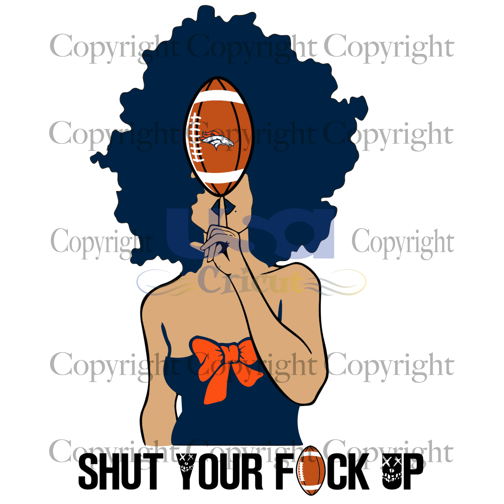 Shut Your Fuk Up, Sport Svg, Denver Broncos Svg, Black Girl Svg, Diy Crafts SVG Files For Cricut Instant Download File - USA Cricut