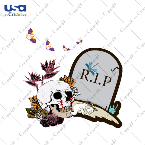 Skull RIP, Halloween Svg, Skull Svg, Halloween Skull Svg, Skull Gift, Skull Lovers, Rip Svg, Halloween Gift, Halloween Shirt, Scary Halloween, Halloween Party, Funny Halloween, Halloweentown,