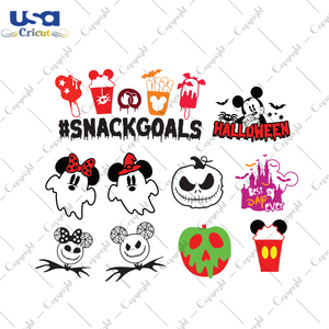 Snack Goals Halloween, Halloween Svg, Halloween Gift, Boo Svg, Cute Boo, Mickey Svg, Mickey Boo, Pumpkin Svg, Funny Boo, Cute Pumpkin, Disney Svg, Mickey Ice Cream - USA Cricut