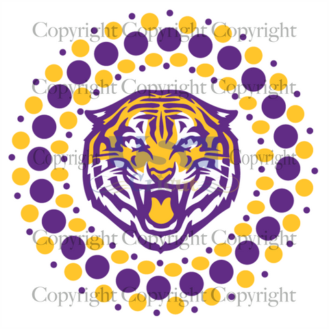 Spiral Stencils Tigers Logo Svg, Lsu Tigers Logo Design, SVG files for cricut Instant Download Version - USA Cricut