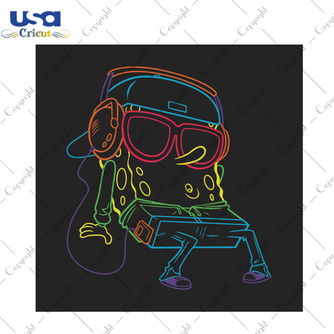 Spongebob SquarePants Hip Hop Trending Gift Diy Crafts Svg Files For Cricut, Silhouette Sublimation Files