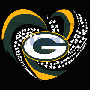 Star Heart Packer Svg, Packer Svg, Packers Logo Design, SVG files for cricut Instant Download Version - USA Cricut