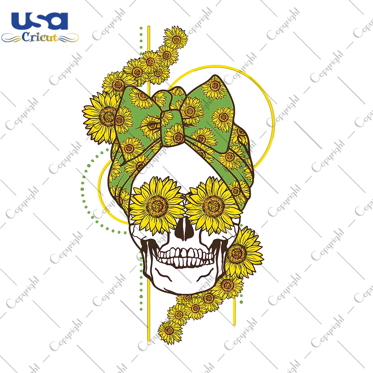 Sunflower Skull Svg, Trending Svg, Sunflower Shirt, Sunflower Gift, Skullcap Gift, Svg File Diy Crafts Svg Files For Cricut, Silhouette Sublimation Files - USA Cricut