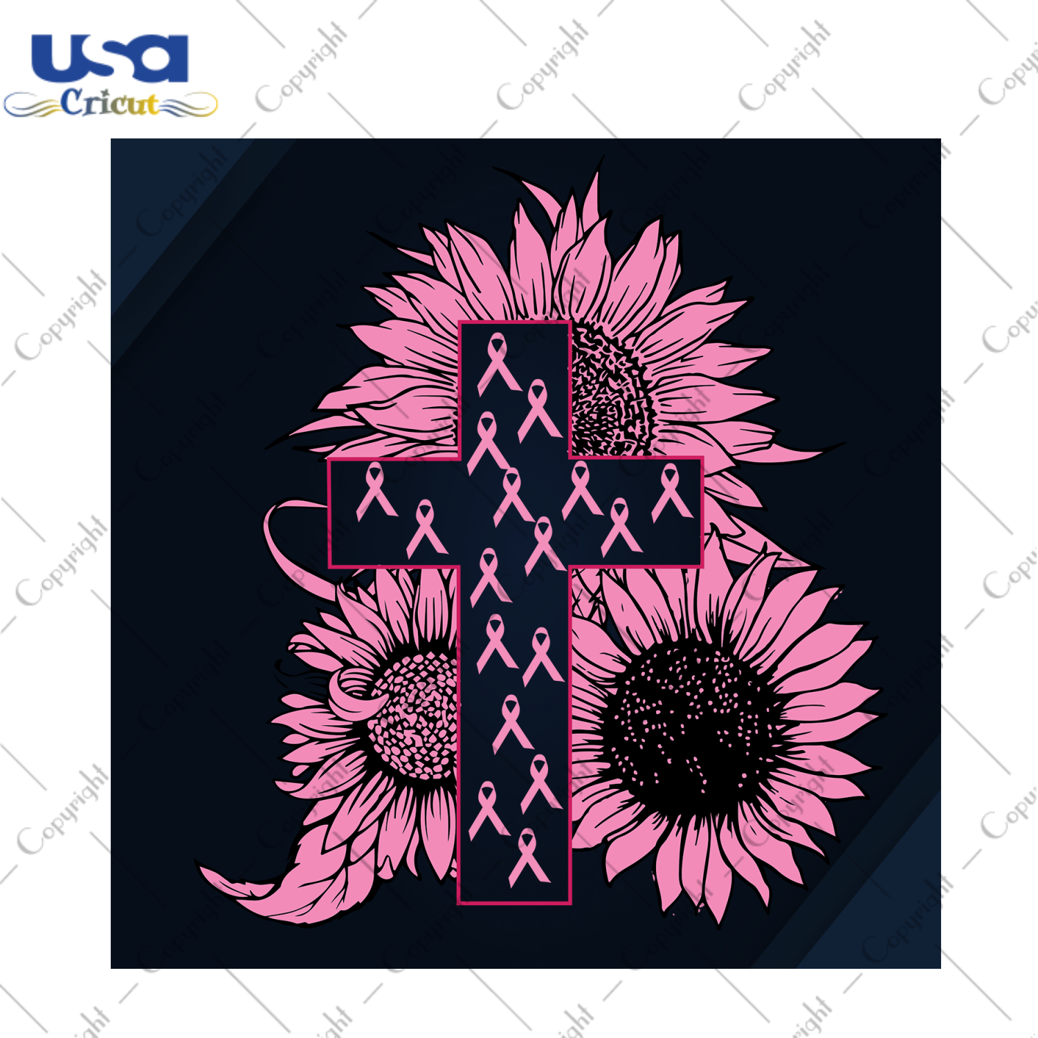 Sunflowers Breast Cancer Gift Diy Crafts Svg Files For Cricut, Silhouette Sublimation Files