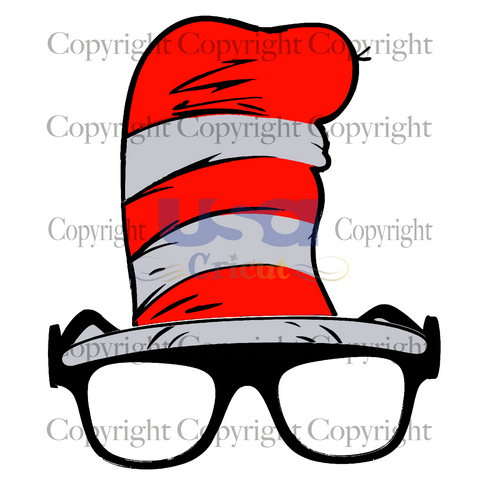 Sunglasses Dr. Seuss, Dr. Seuss Svg, Sunglasses Svg, SVG Cricut & Silhouette Sublimation files Instant Download Version - USA Cricut