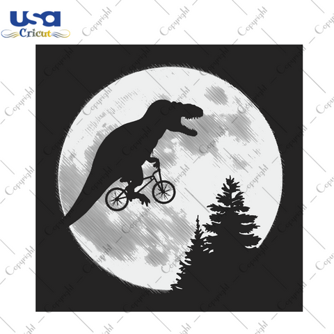 T-rex moon Trending Gift Diy Crafts Svg Files For Cricut, Silhouette Sublimation Files