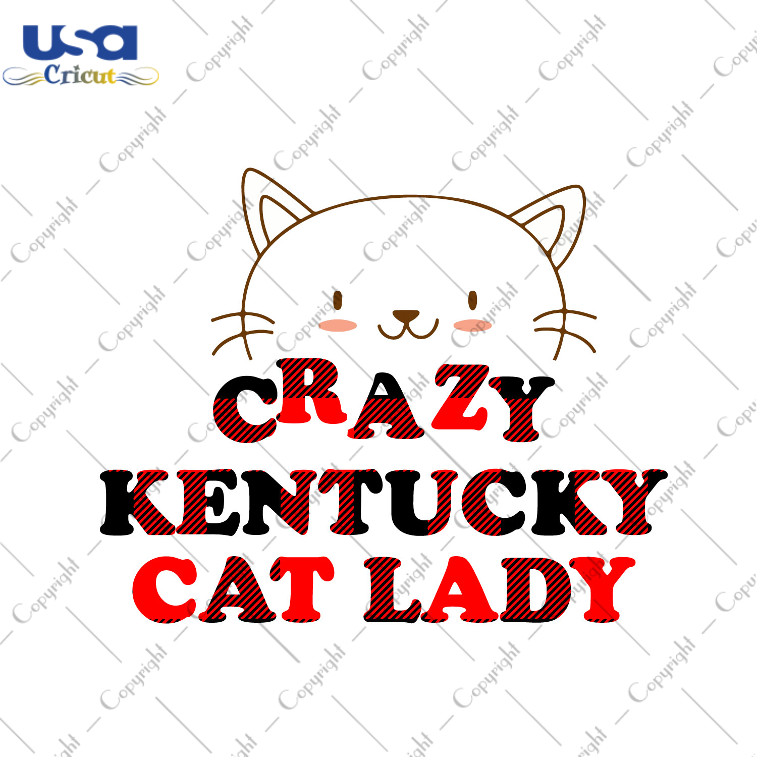 Crazy Kentucky Cat Lady Design Diy Crafts Svg Files For Cricut, Silhouette Sublimation Files - USA Cricut