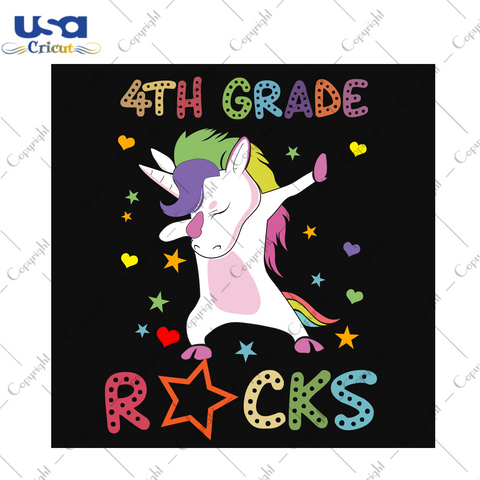 4th Grade Rocks, Birthday Svg, Unicorn, Unicorn 4th Grade Rocks, 4th Grade Rocks 4th Birthday Svg, 4th Birthday Party, Unicorn Shirt, Unicorn Vector, Funny Unicorn, Unicorn Logo, Unicorn Love