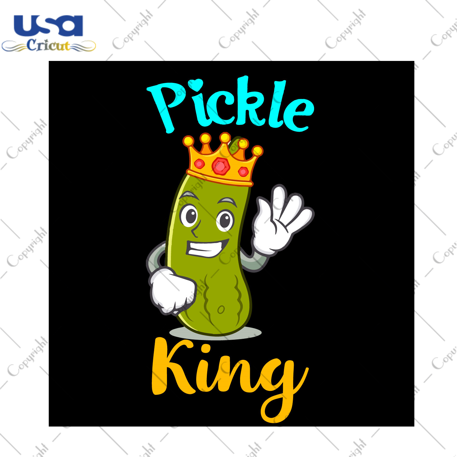 Pickle King Funny Cactus Gift Design Diy Crafts Svg Files For Cricut, Silhouette Sublimation Files - USA Cricut