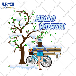 Hello Winter Diy Crafts Svg Files For Cricut, Silhouette Sublimation Files - USA Cricut