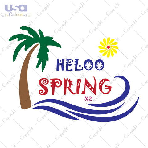 Hello Spring Svg, Trending Svg, Hello Summer, Diy Crafts SVG Files For Cricut Instant Download File - USA Cricut