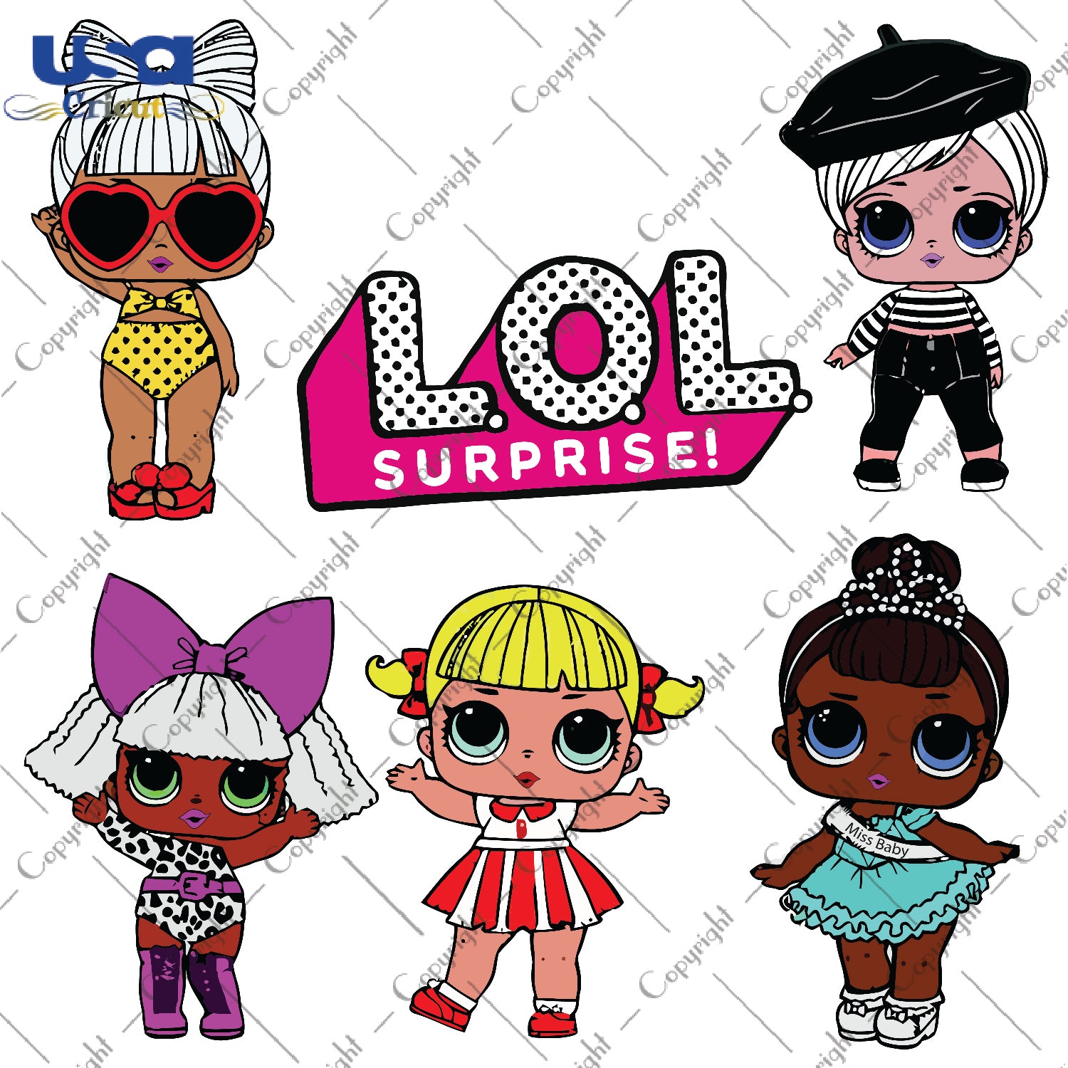 LOL Surprise Doll Gifts, Shirt For Girls Svg File Diy Crafts Svg Files For Cricut, Silhouette Sublimation Files - USA Cricut