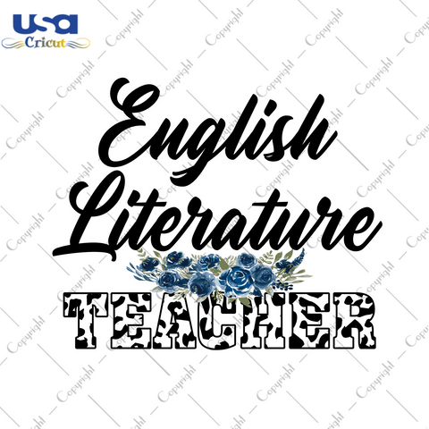 English Literature Teacher Cow Pattern Diy Crafts Svg Files For Cricut, Silhouette Sublimation Files - USA Cricut