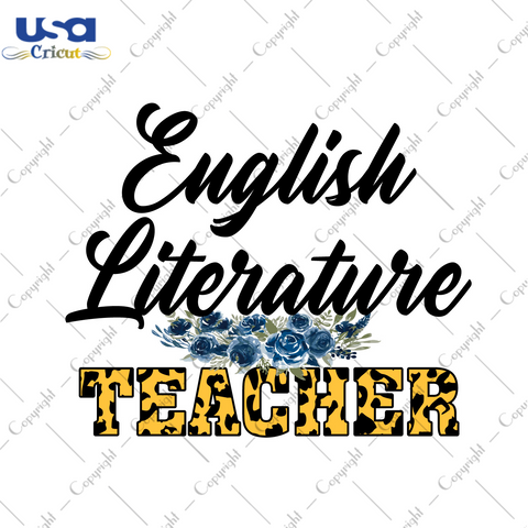 English Literature Teacher Leopard Pattern Diy Crafts Svg Files For Cricut, Silhouette Sublimation Files - USA Cricut