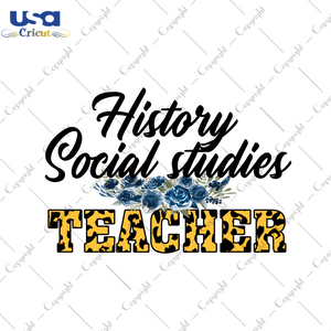 History Social Studies Teacher Leopard Pattern Diy Crafts Svg Files For Cricut, Silhouette Sublimation Files - USA Cricut